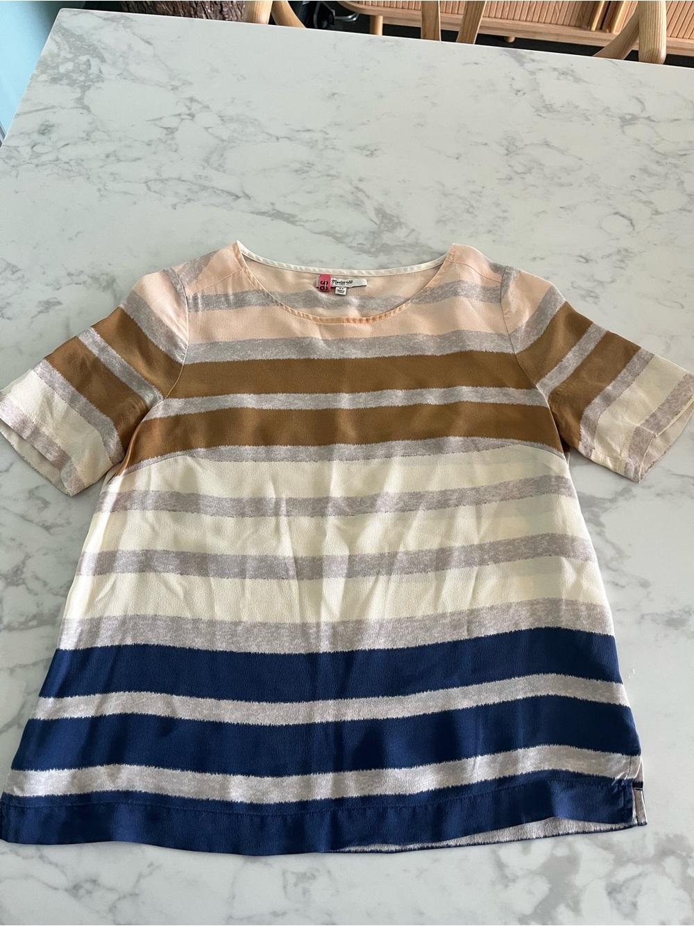 Madewell Hazestripe Silk Blouse